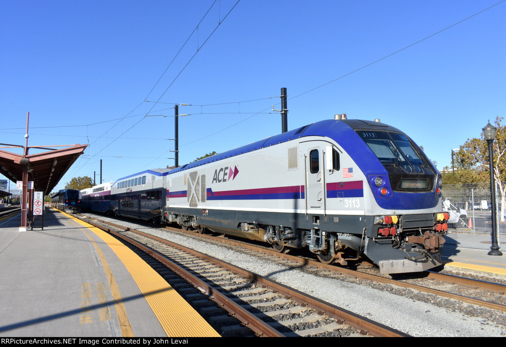 ACE SC-44 # 3113 on the rear of ACE Train # 06 